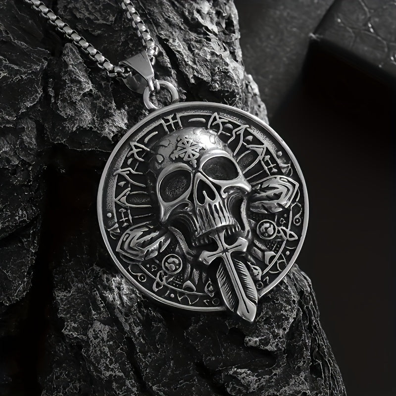 316L Stainless Steel Hell Judge Skull Men's Mighty Fashion Pendant