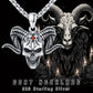 Skull Necklace for Men Satanic Necklace Skull Pendant Demon Necklace Satanic Baphomet Necklace Gothic Goat Head Jewelry Gift for Father's Day Mother's Day 925 Sterling Silver