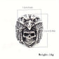 Retro Skull Design Stainless Steel Wide Ring For Men