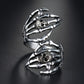 [Punk Skull Ring] Retro Punk Style 1pc Open Skull Ring, Unisex Halloween Ring Jewelry As a Gift for Friends