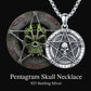 Pentagram Skull Necklace 925 Sterling Silvery Skull Bone Pendant Gothic Skull Jewelry For Men Women