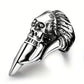 Bold Stainless Steel Men's Punk Ring with Unique Claw Design - Vintage Style, Single Piece