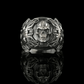 Skull Silveryy Ring for Cyclists, Heavy Duty Men'S Motorcycle Jewelry