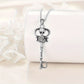 Key Skull Necklace For Women 925 Sterling Silver Gothic Skeleton Necklace Devil Skull Jewelry Gift For Women
