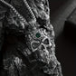 316L Stainless Steel Hell Skeleton Monk Pendant Men's Fashionable And Domineering Necklace