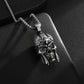 316L Stainless Steel Rebellious Skull Armor Pendant Men'S Hip-hop Punk Necklace Jewelry