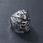 Retro Skull Design Stainless Steel Wide Ring For Men