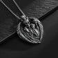 Men's Hip Hop Punk Crown Skull Pendant - 316L Stainless Steel, Antique Silvery Finish