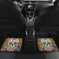 Sugar skull dia de los muertos calaveras Car Seat Covers, day of the dead car mats, sugar skull car accessories, skull car seat covers mats