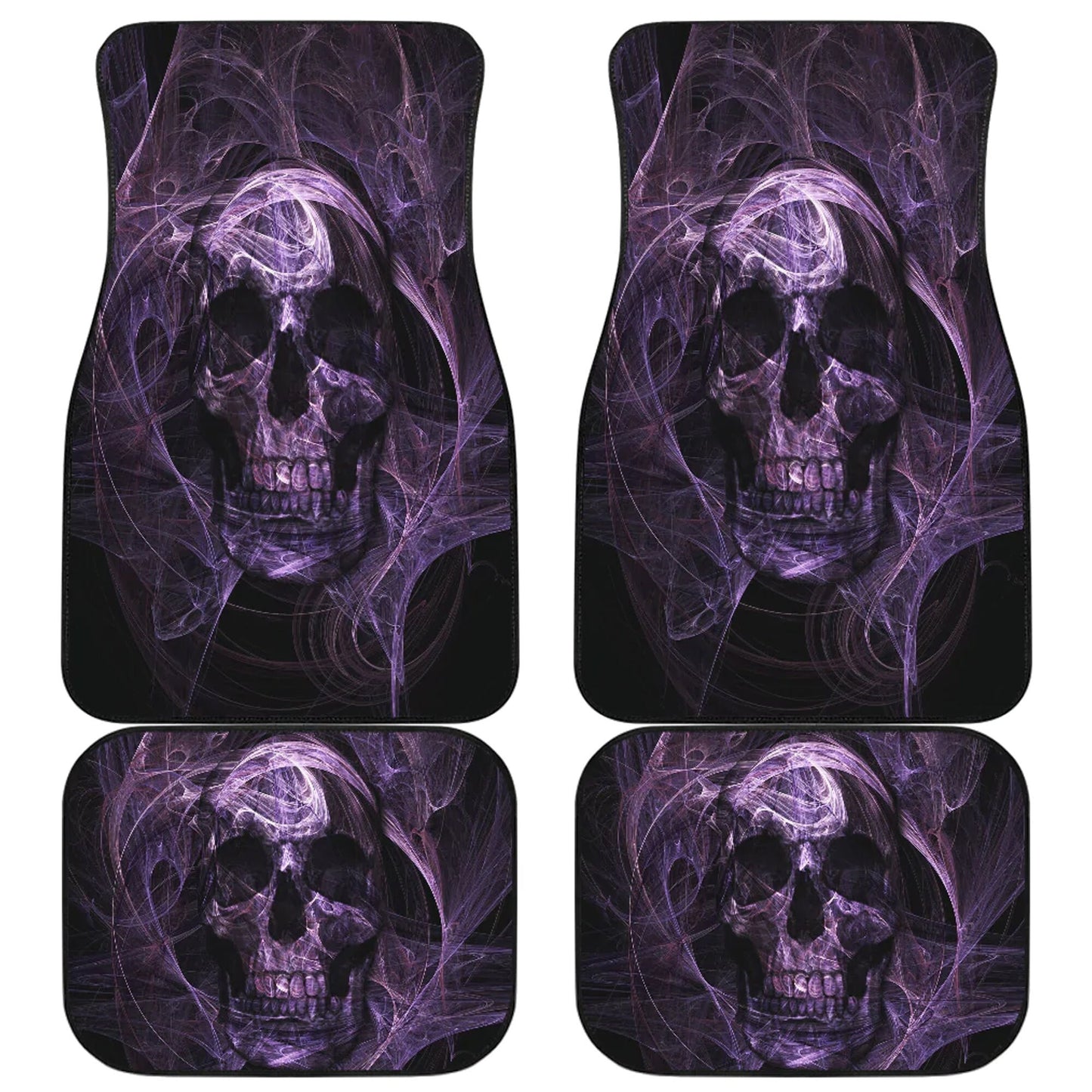 Flaming skull gothic car seat covers car mats, Halloween car mat seat covers, Skeleton grim reaper car mat car accessories seat covers