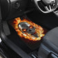 Flaming skull gothic car seat covers car mats, Halloween fire car mat seat covers, Skeleton grim reaper car mat car accessories seat covers