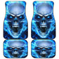 Flaming skull gothic car seat covers car mats, Skeleton fire car mat seat covers, Halloween grim reaper car mat car accessories seat covers