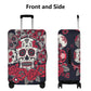 Sugar skull luggage covers, day of the dead candy skull suitcase covers, dia de los muertos calaveras mexican skull luggage suitcase covers