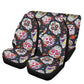 Candy skull calaveras Mexican skull Car Seat Covers car mats, day of the dead car seat cover mats, sugar skull car accessories covers mats