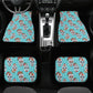 Floral sugar skull Car Seat Covers car mats, Day of the dead rose car seat cover mats, candy skull calaveras car accessories covers mats