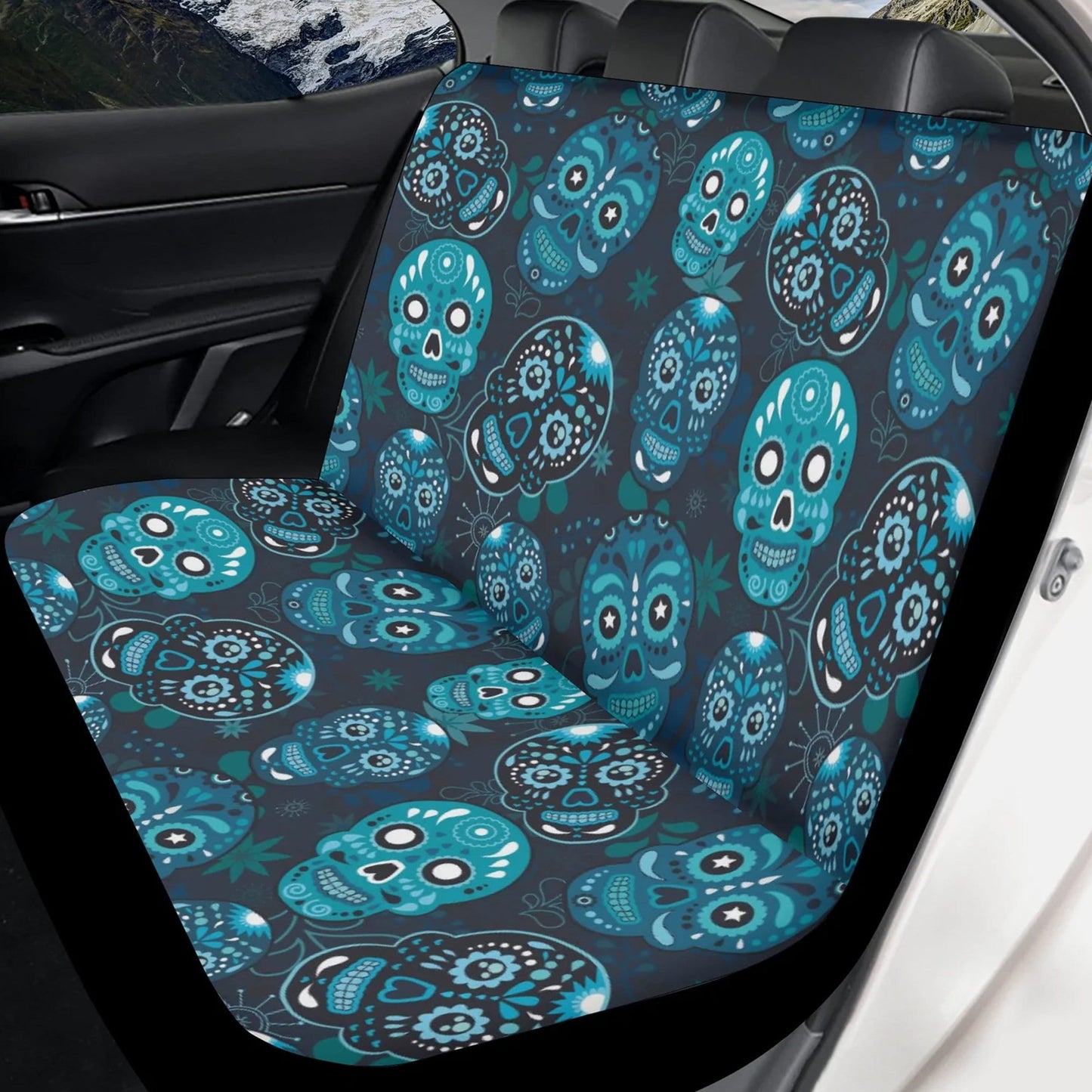 Dia de los muertos Car Seat Covers car mats, sugar skull car seat cover mats, candy skull Mexican skull gothic car accessories covers mats