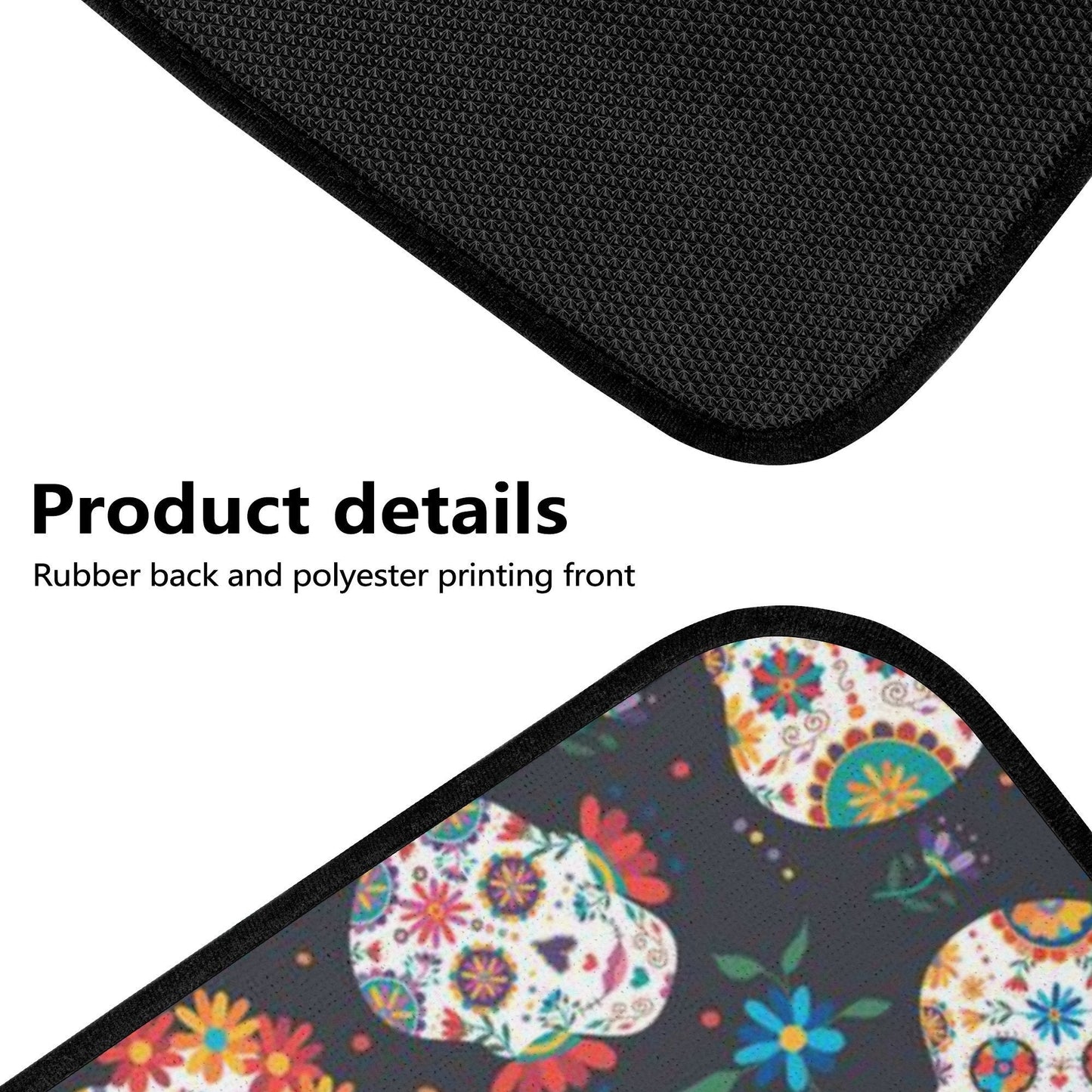 Mexico skull Car Seat Covers car mats, sugar skull car seat cover mats, Day of the dead gothic candy skull car seat protector covers mats