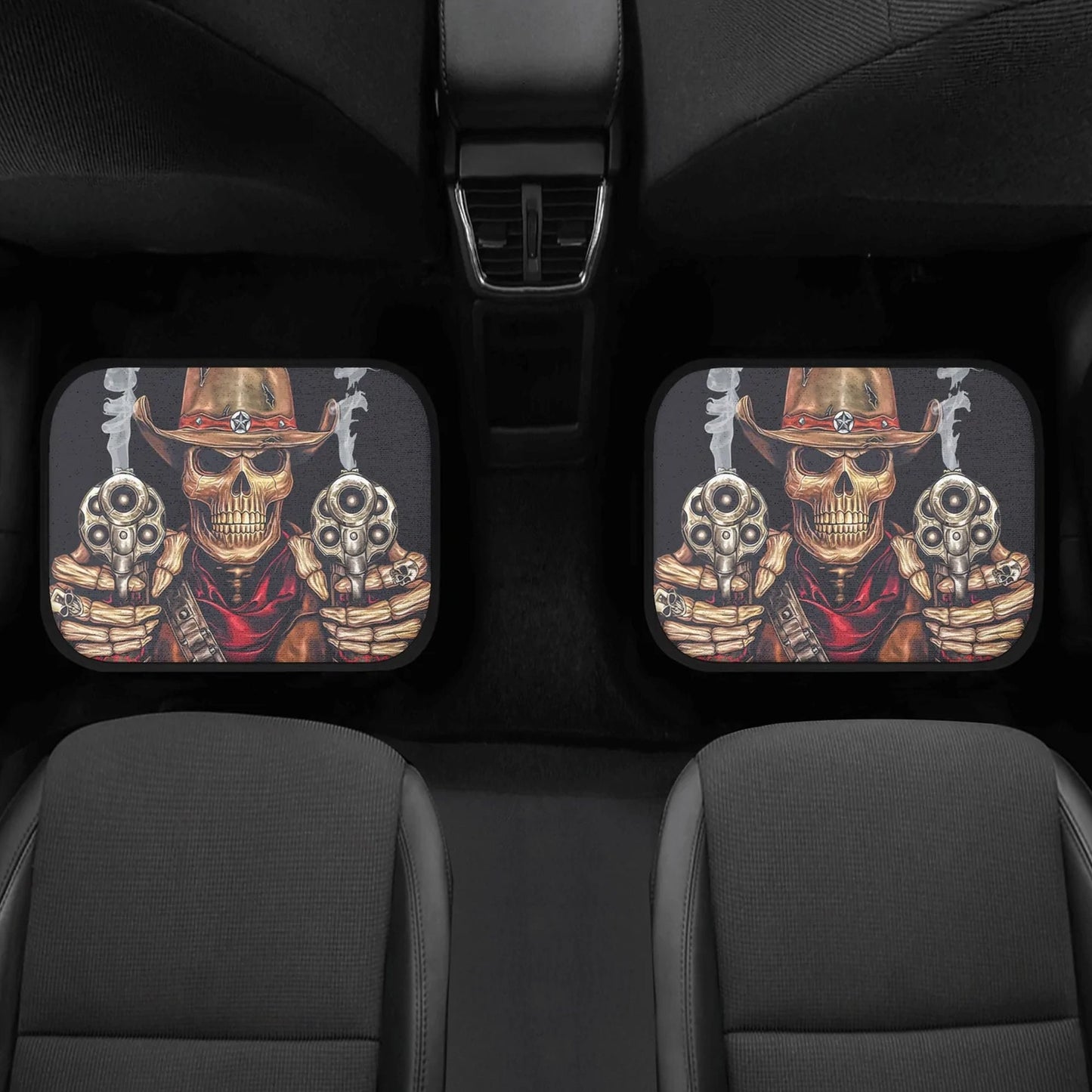 Grim reaper skull car seat covers car mats, Skeleton Halloween car mat seat covers, Gothic Horror skull car mat car accessories seat covers