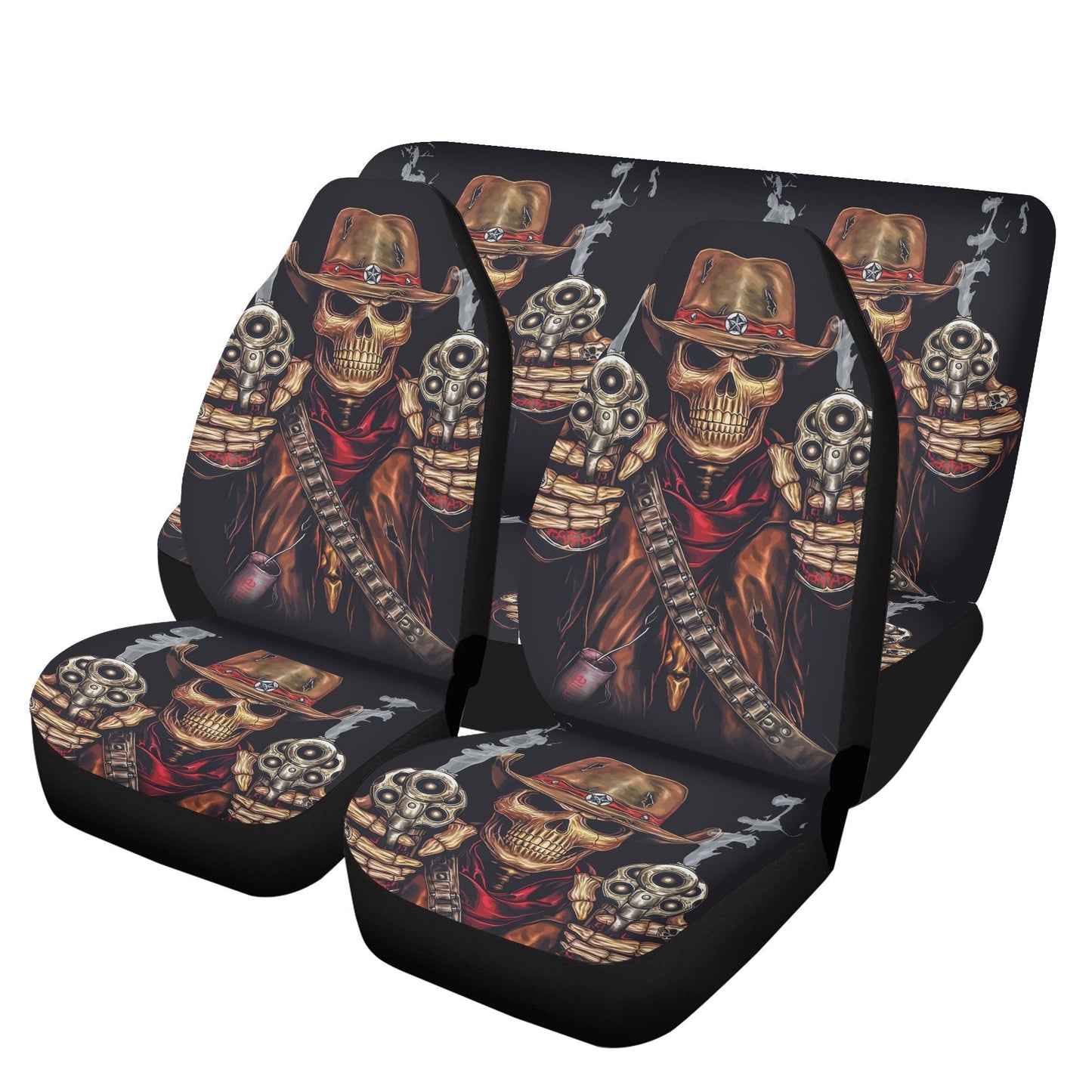 Grim reaper skull car seat covers car mats, Skeleton Halloween car mat seat covers, Gothic Horror skull car mat car accessories seat covers