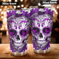 Day of the dead tumbler, sugar skull cup mug tumbler, Dia de los muertos  skull tumbler mug cup, candy skull skeleton gothic mug cup tumbler