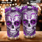 Day of the dead tumbler, sugar skull cup mug tumbler, Dia de los muertos  skull tumbler mug cup, candy skull skeleton gothic mug cup tumbler