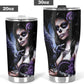 Sugar skull girl tumbler, Mexican skull girl mug tumbler, Dia de los muertos skull day of the dead skull girl gothic travel mug cup tumblers