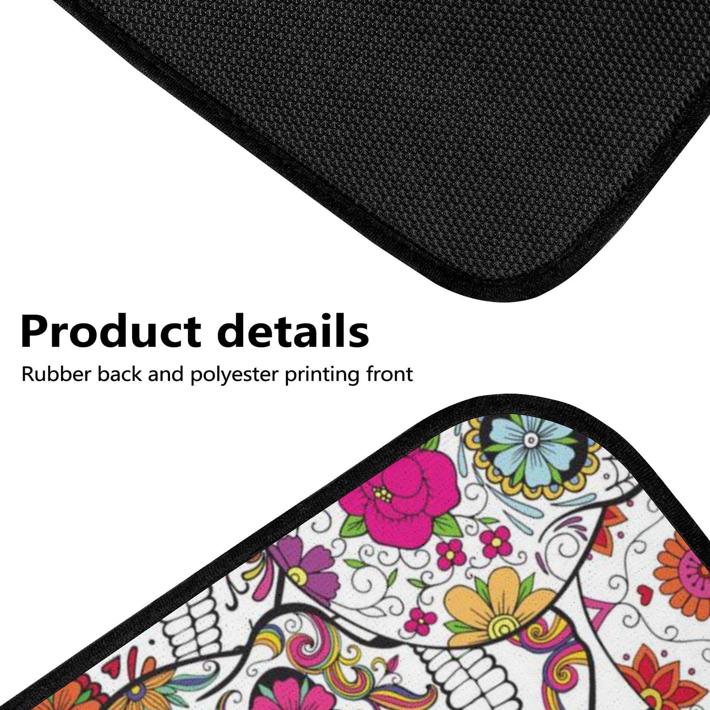 Candy skull Car Seat Covers car mats, Sugar skull car seat cover mats, Day of the dead gothic candy skulls car seat protector covers mats