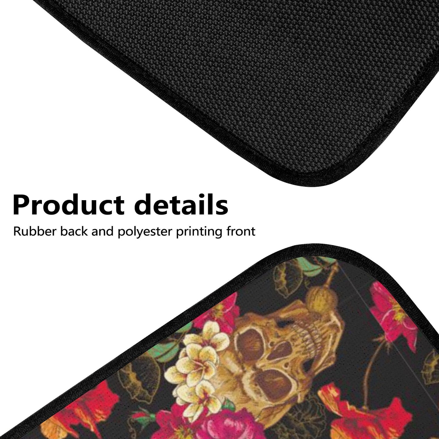 Floral skull Car Seat Covers car mats, Sugar skull car seat protector car mats, Rose candy skull gothic skull car seat protector covers mats