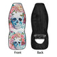 Floral skull Car Seat Covers car mats, rose skull car seat cover mats, Dia de los muertos gothic candy skull car seat protector covers mats