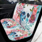 Floral skull Car Seat Covers car mats, rose skull car seat cover mats, Dia de los muertos gothic candy skull car seat protector covers mats