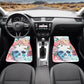 Floral skull Car Seat Covers car mats, rose skull car seat cover mats, Dia de los muertos gothic candy skull car seat protector covers mats