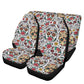 Floral Sugar skull Car Seat Covers car mats, Rose Candy skull car seat cover mats mexican gothic skull car seat protector covers mats