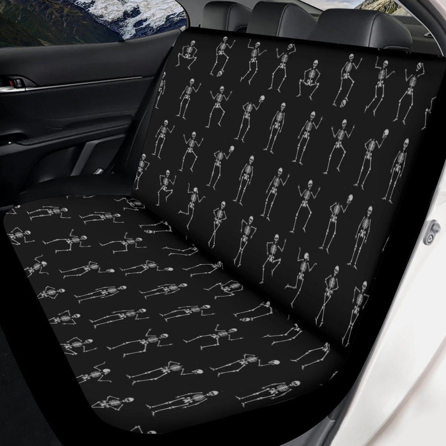 Skeleton skull Car Seat Cover car mat Halloween skull car seat cover mat Gothic skull car seat protector covers mat skeleton car accessories