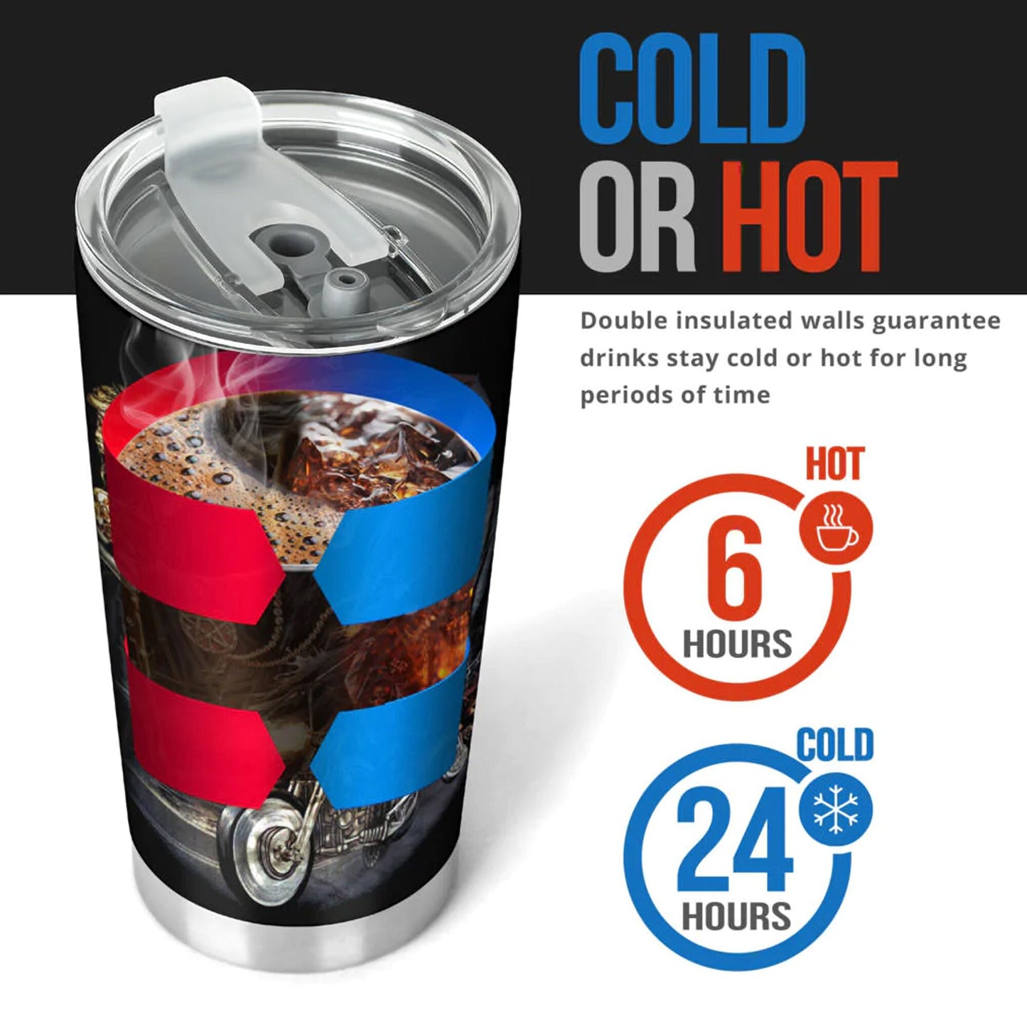 Grim reaper skull tumbler, Biker skull cup mug, skull travel tumbler Gothic  skull mug tumbler, biker tumbler grim reaper gothic mug cup