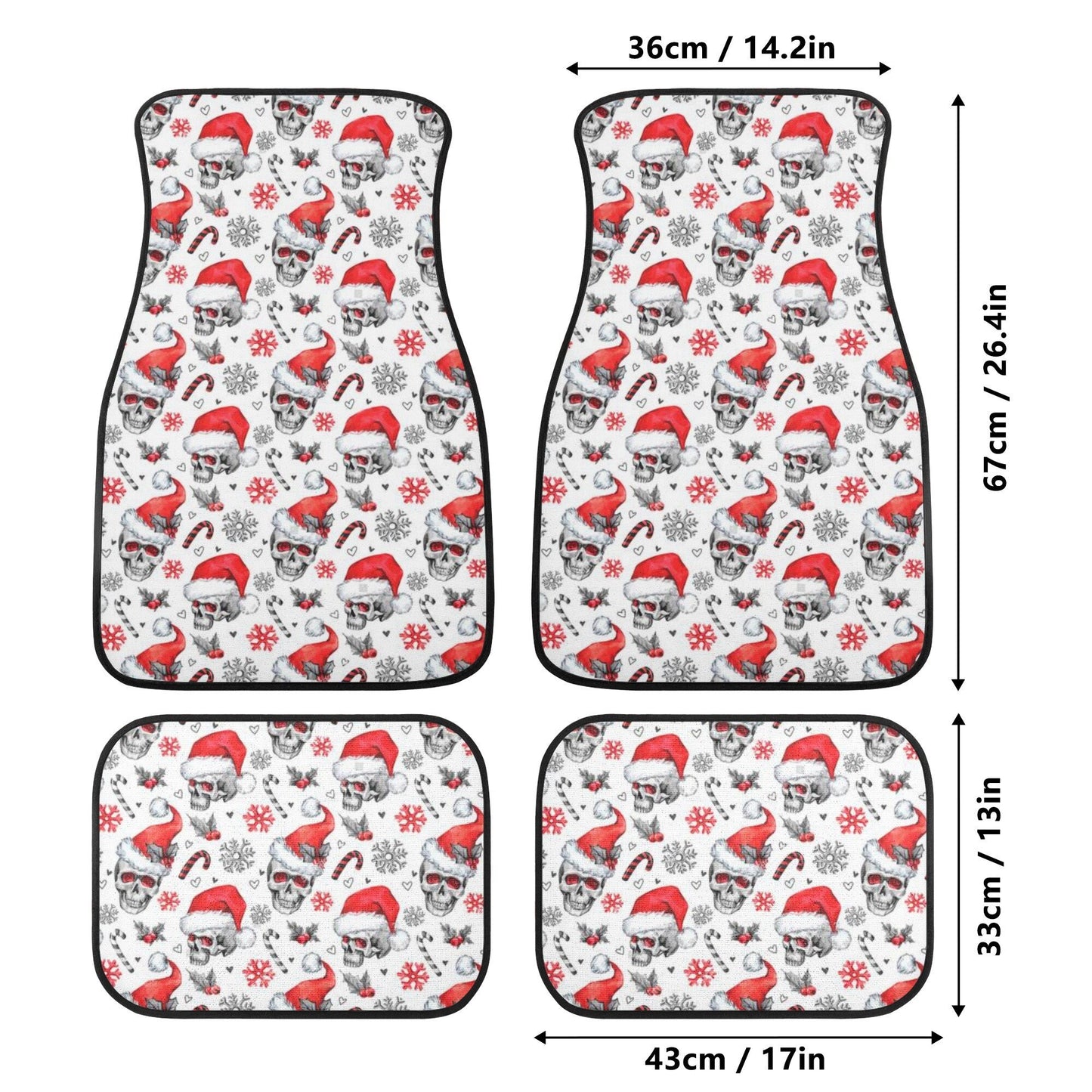 Santa claus skull Car Seat Cover car mat Halloween skull car seat cover mat Christmas skull car seat protector covers mat skeleton car mats