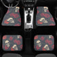 Floral skull Car Seat Cover car mat, Rose skull car seat cover mat Skeleton gothic skull car seat protector covers mat skeleton car mats