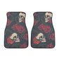 Floral skull Car Seat Cover car mat, Rose skull car seat cover mat Skeleton gothic skull car seat protector covers mat skeleton car mats
