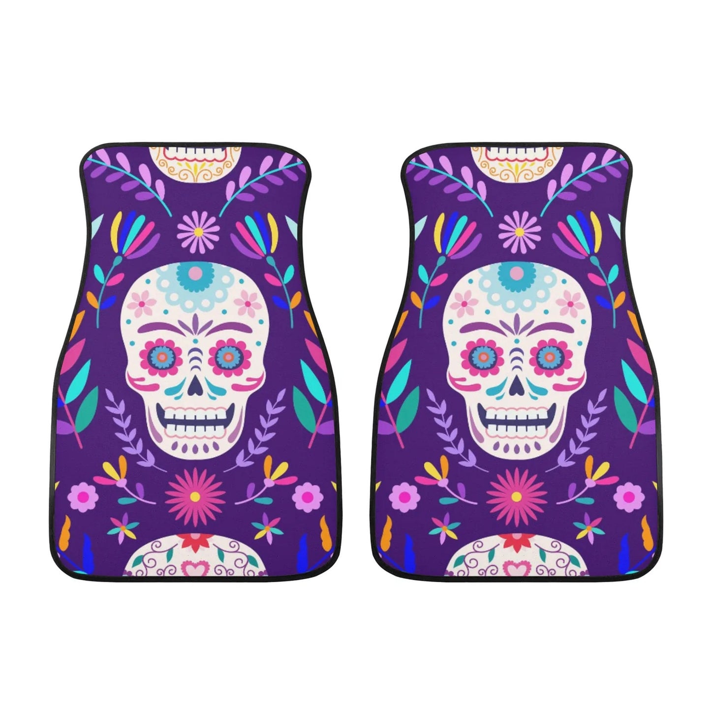 Day of the dead Car Seat Covers car mats Calaveras Candy skull car seat cover mats Halloween rose sugar skull car seat protector covers mat