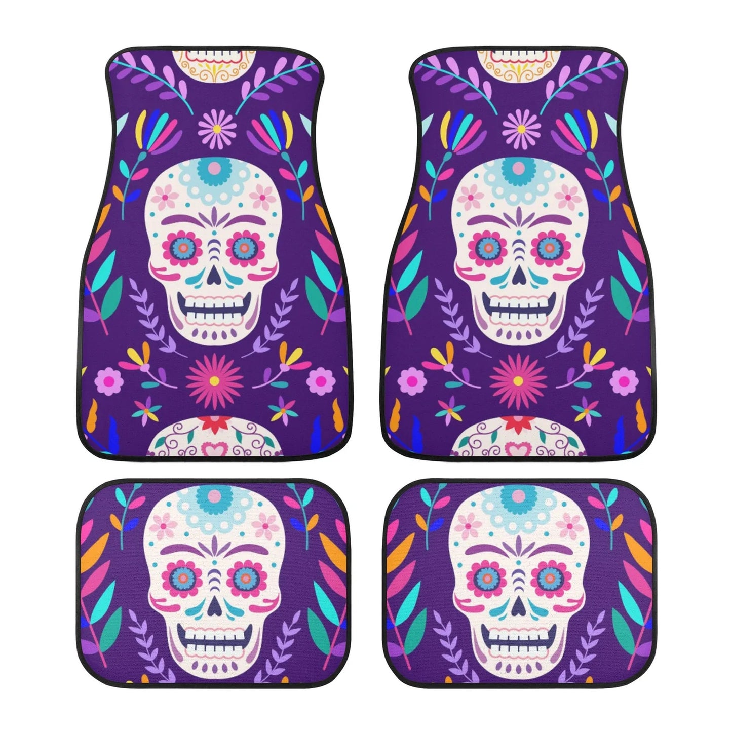 Day of the dead Car Seat Covers car mats Calaveras Candy skull car seat cover mats Halloween rose sugar skull car seat protector covers mat
