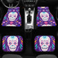 Day of the dead Car Seat Covers car mats Calaveras Candy skull car seat cover mats Halloween rose sugar skull car seat protector covers mat