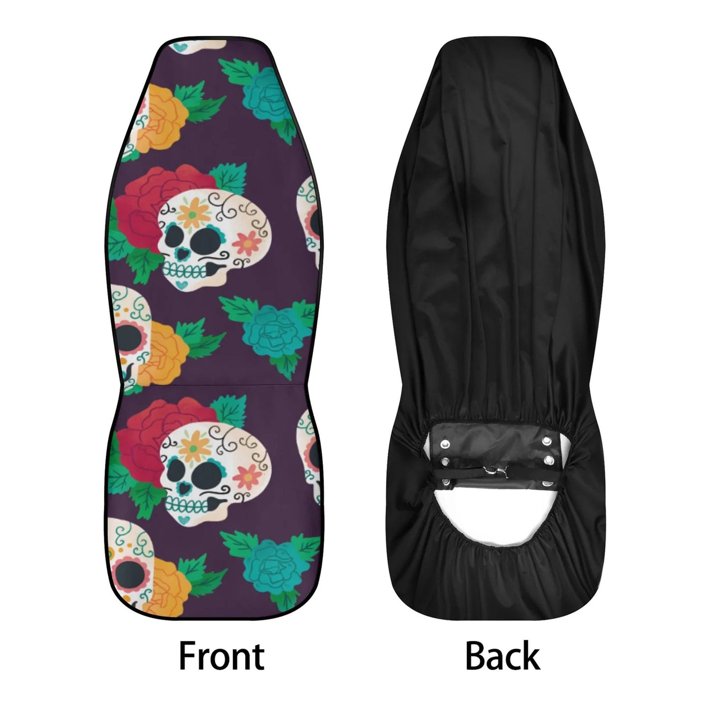 Day of the dead Car Seat Covers car mats Calaveras Candy skull car seat cover mats Halloween rose sugar skull car seat protector covers mat