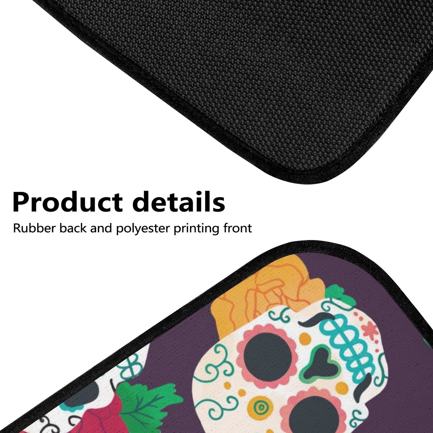 Day of the dead Car Seat Covers car mats Calaveras Candy skull car seat cover mats Halloween rose sugar skull car seat protector covers mat