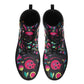 Sugar skull leather boots, day of the dead boots for men women sugar skull women's boots, candy skull women's boots, Calaveras leather boots