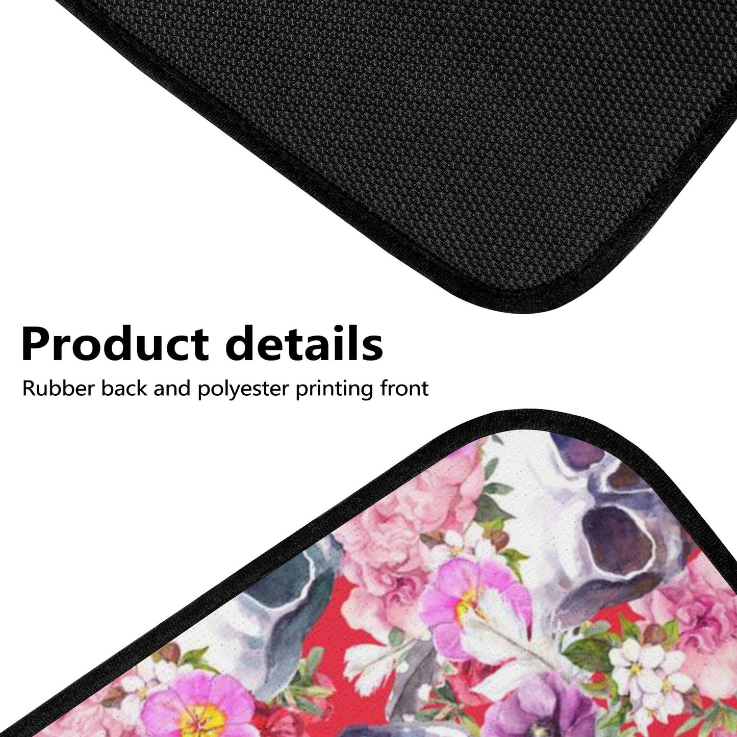 Floral skull Car Seat Covers car mats, Halloween gothic rose skull car seat cover mats, skeleton grim reaper car accessories covers mats