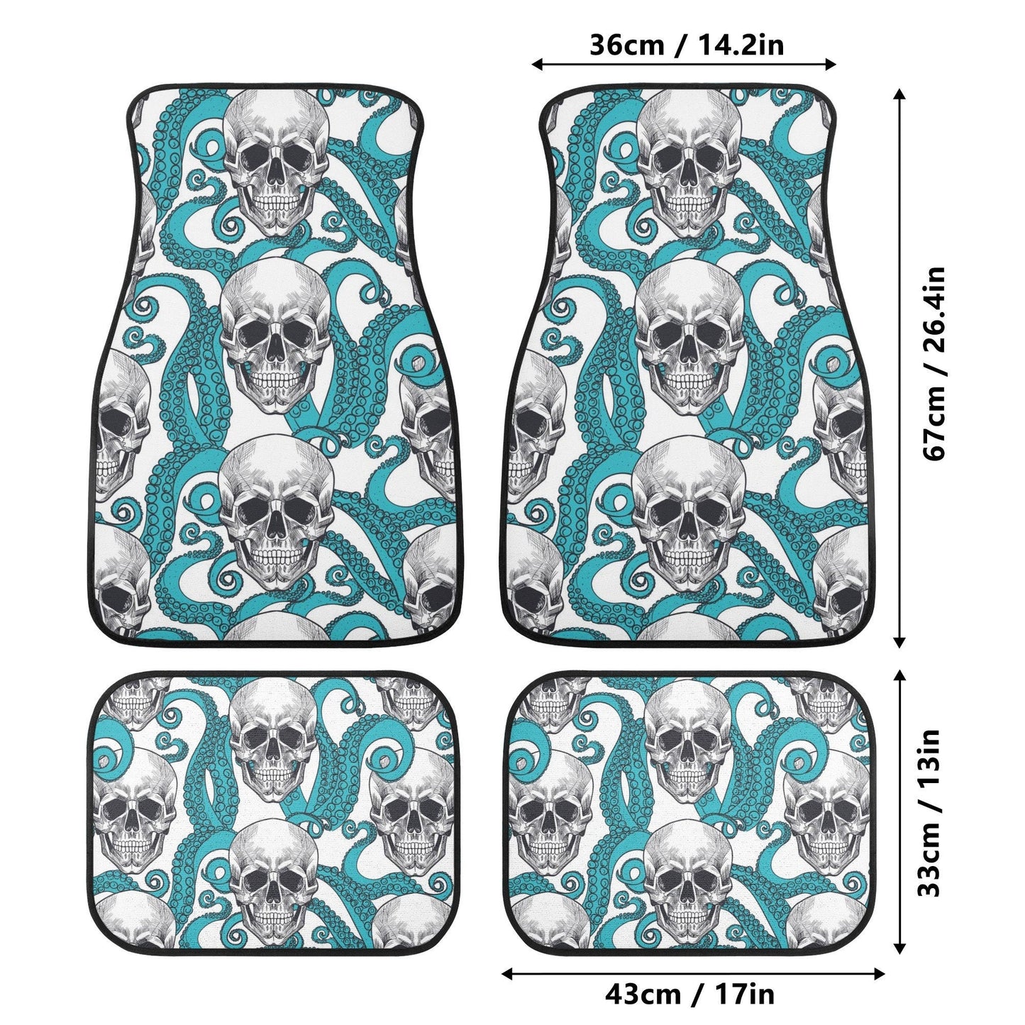 Pulpo skull Car Seat Covers car mats, Gothic skull car seat cover mats, Halloween skeleton skull grim reaper car accessories covers mats