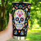 Sugar skull tumbler, Day of the dead cup mug tumbler, Candy skull tumbler, Mexican calaveras reaper tumbler mug cup, skeleton gothic mug cup