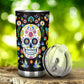 Sugar skull tumbler, Day of the dead cup mug tumbler, Candy skull tumbler, Mexican calaveras reaper tumbler mug cup, skeleton gothic mug cup