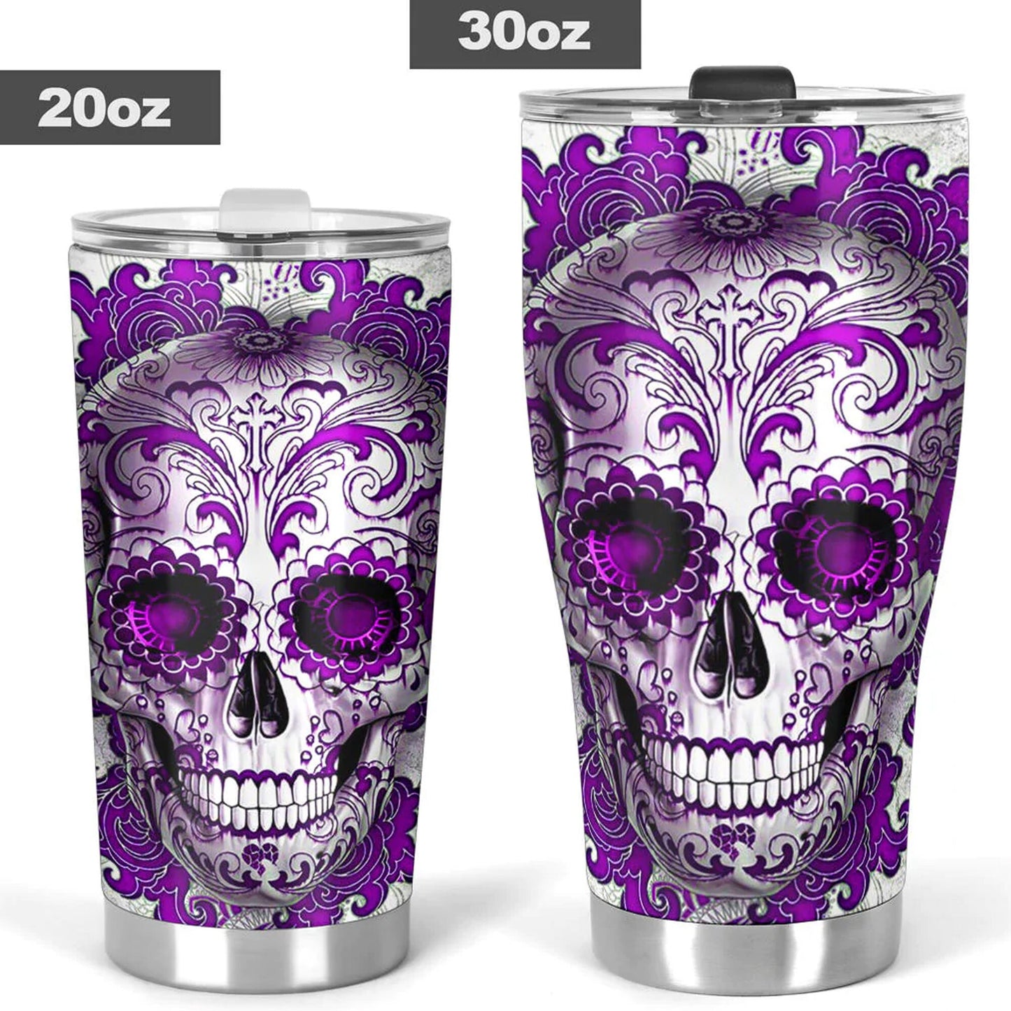 Day of the dead tumbler, sugar skull cup mug tumbler, Dia de los muertos  skull tumbler mug cup, candy skull skeleton gothic mug cup tumbler