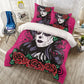 4pcs Sugar skull girl bedding duvet cover, day of the dead bedding set, dia de los muertos candy skull duvet cover bedding pillow covers