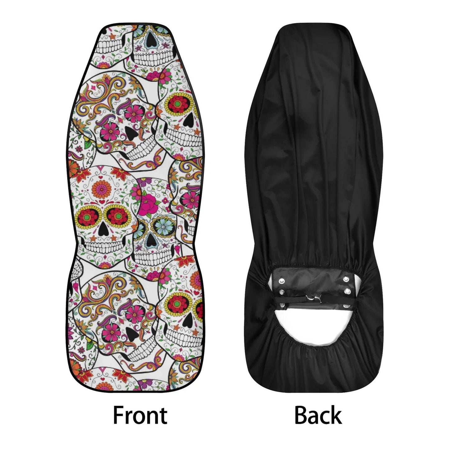 Candy skull Car Seat Covers car mats, Sugar skull car seat cover mats, Day of the dead gothic candy skulls car seat protector covers mats